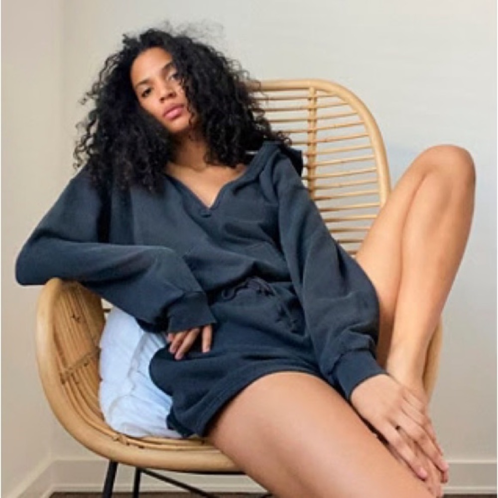 Free People Beach Kickin’ It Romper in Black